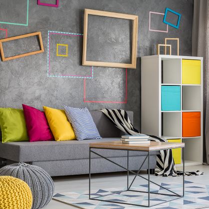 colourful living room decor