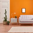 orange living room painting contractors